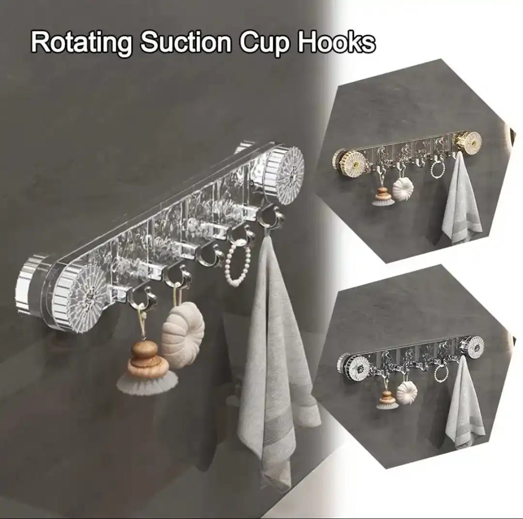 5 hooks Roting Suction Cup