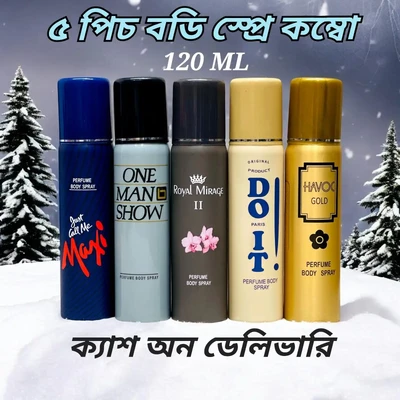 120 ML 5 pcs body spray combo (no gas)